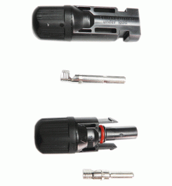 PAR CONECTOR PONCHABLE MC4 IP65 (HEMBRA Y MACHO)